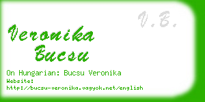 veronika bucsu business card
